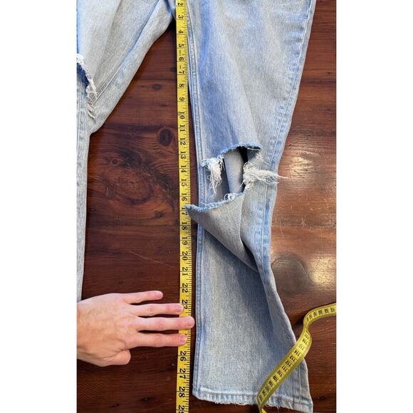 Abercrombie Jeans The Dad High Rise Curve Love, Ripped Wash 26/2S Distressed - Picture 4 of 14
